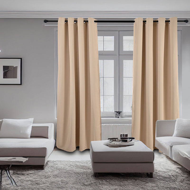 Cortinas Blackout Premium Labba, Beige, 3x2.3 metros, 2 paneles