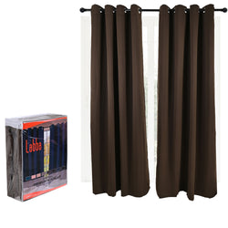 Cortinas Blackout Premium Labba, Chocolate, 3x2.3 metros, 2 paneles