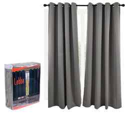 Cortinas Blackout Premium Labba, Gris, 3x2.3 metros, 2 paneles