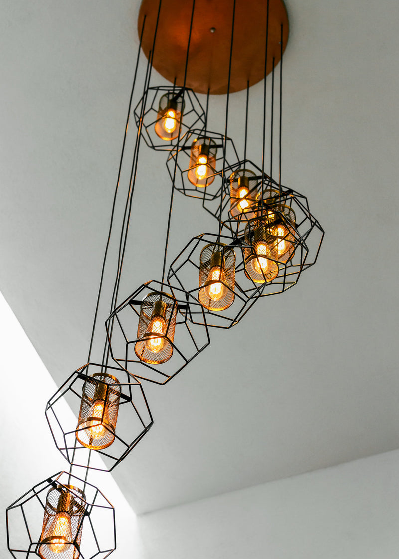 Candil Colgante Doble Altura Estilo Industrial Minimalista Contemporán ...