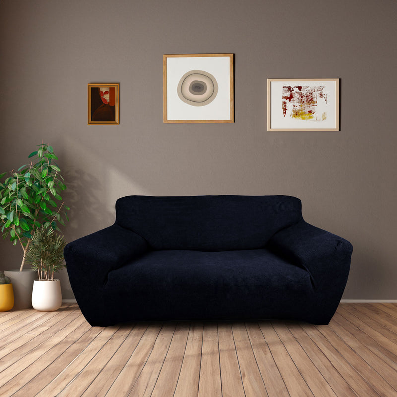 Protectores ajustables de sillón LABBA | Set de 3 piezas elásticas color Azul Marino