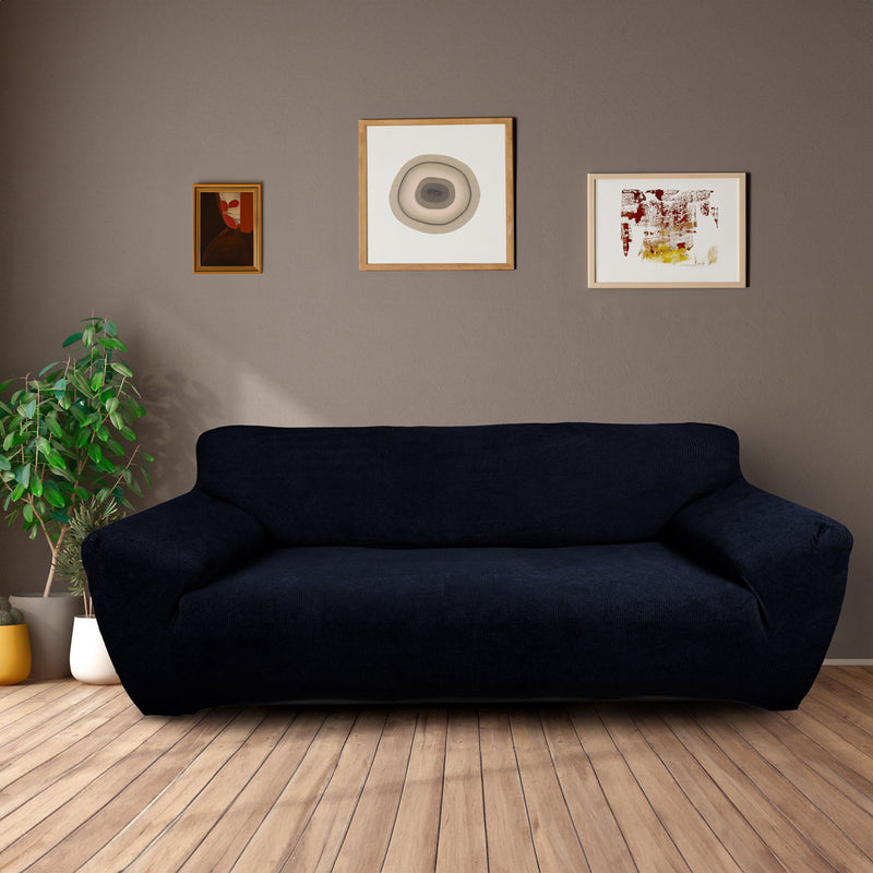Protectores ajustables de sillón LABBA | Set de 3 piezas elásticas color Azul Marino