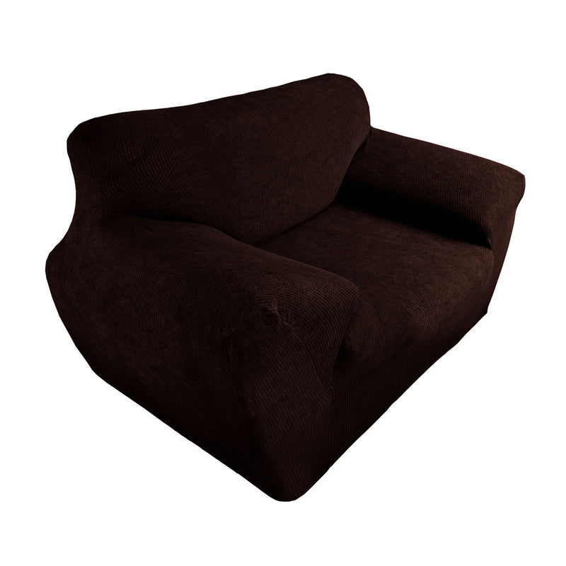 Protectores ajustables de sillón LABBA | Set de 3 piezas elásticas color Chocolate