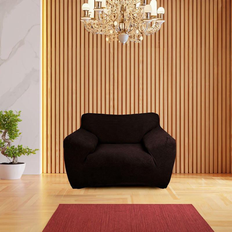 Protectores ajustables de sillón LABBA | Set de 3 piezas elásticas color Chocolate