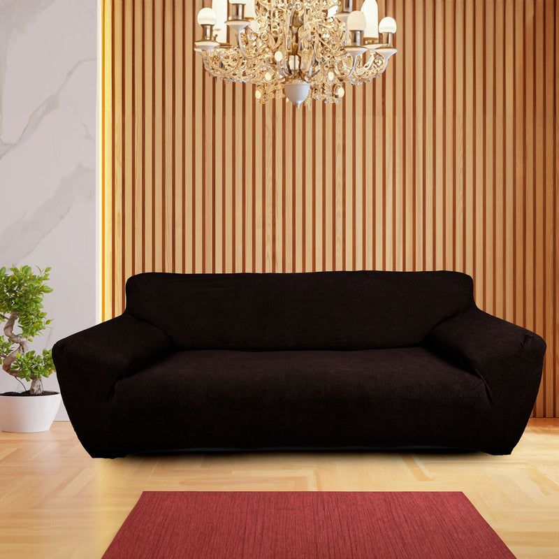 Protectores ajustables de sillón LABBA | Set de 3 piezas elásticas color Chocolate
