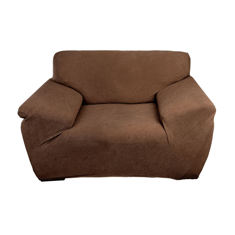 Protectores ajustables de sillón LABBA | Set de 3 piezas elásticas color Marrón Oscuro