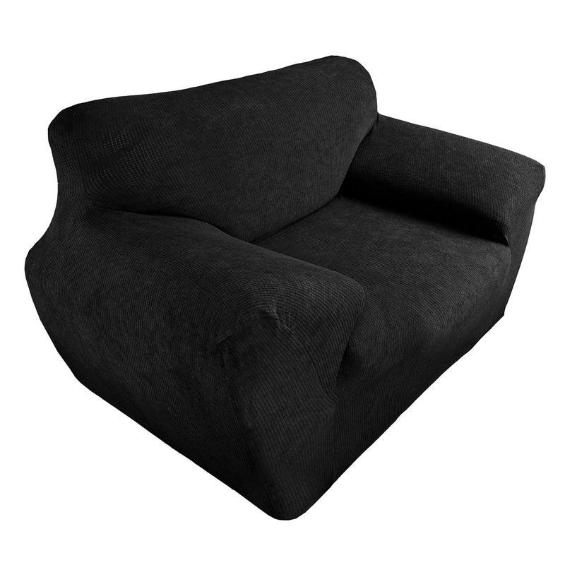 Protectores ajustables de sillón LABBA | Set de 3 piezas elásticas color Negro
