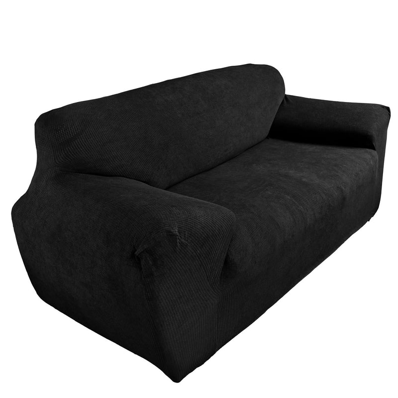 Protectores ajustables de sillón LABBA | Set de 3 piezas elásticas color Negro