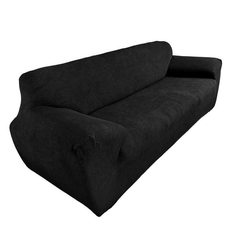 Protectores ajustables de sillón LABBA | Set de 3 piezas elásticas color Negro