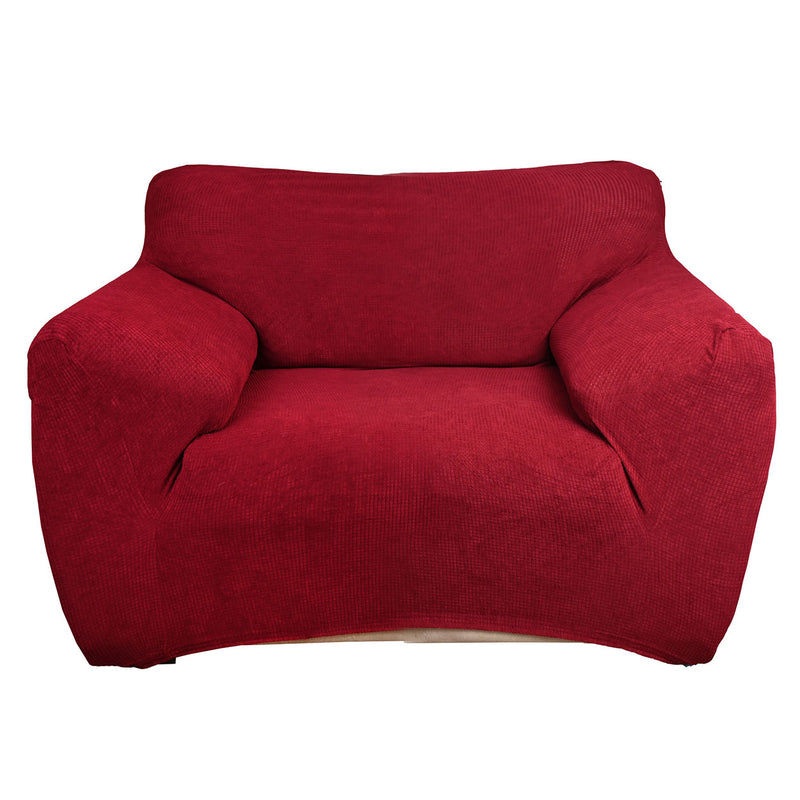 Protectores ajustables de sillón LABBA | Set de 3 piezas elásticas color Rojo vino