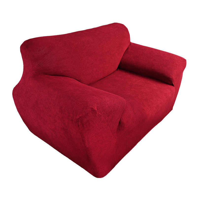 Protectores ajustables de sillón LABBA | Set de 3 piezas elásticas color Rojo vino