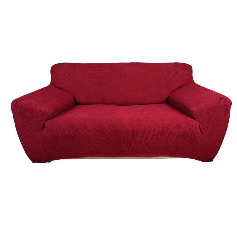 Protectores ajustables de sillón LABBA | Set de 3 piezas elásticas color Rojo vino