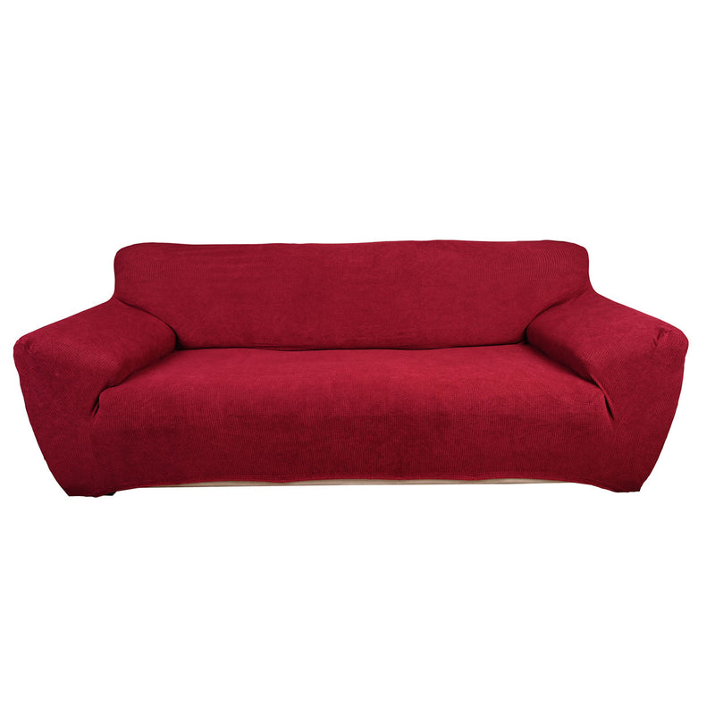 Protectores ajustables de sillón LABBA | Set de 3 piezas elásticas color Rojo vino