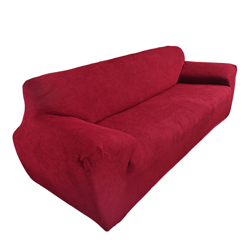 Protectores ajustables de sillón LABBA | Set de 3 piezas elásticas color Rojo vino