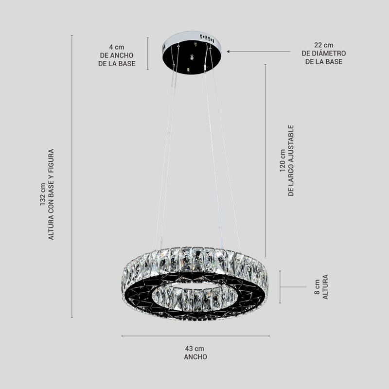 Lámpara Led de Techo Suspendible Colgante para Interiores | Labba 515