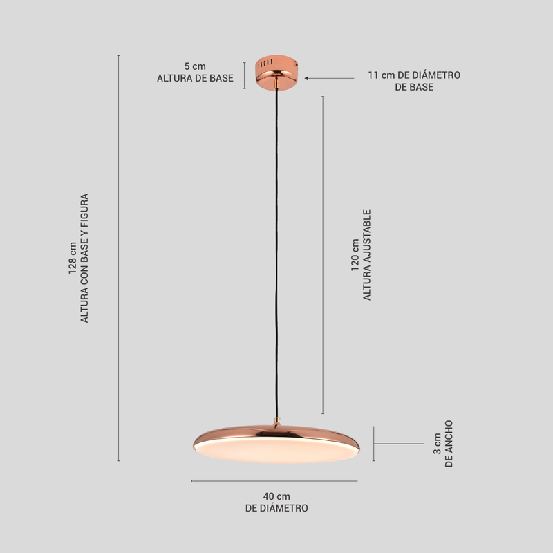 Lámpara Led de Techo Suspendible Colgante para Interiores | Labba 519
