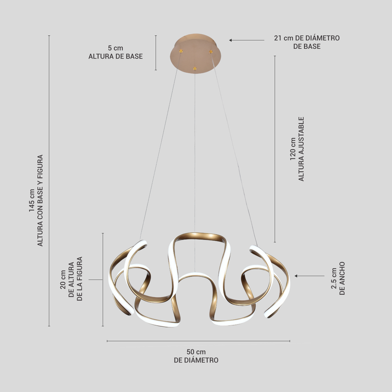 Lámpara Led de Techo Suspendible Colgante para Interiores | Labba 523