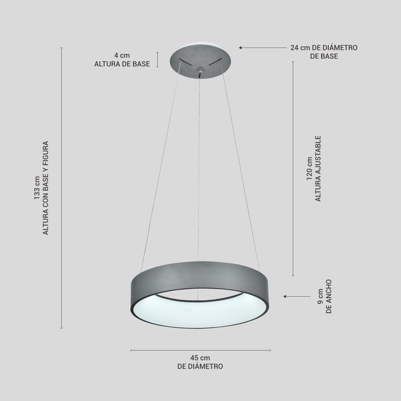 Lámpara Led de Techo Suspendible Colgante para Interiores | Labba 526